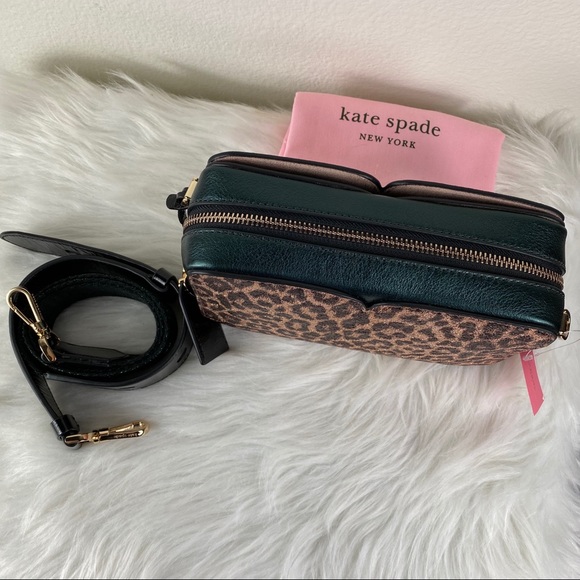 Kate Spade Metallic Leopard Medium Crossbody Bag - Picture 6 of 8